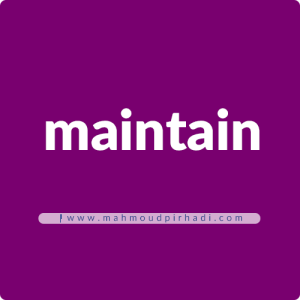 کلمه "maintain"